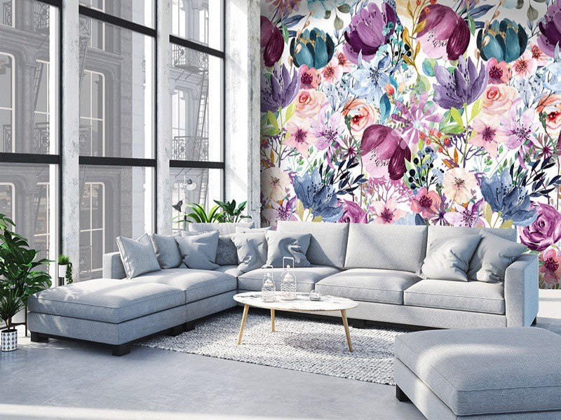 Behang bloemen
