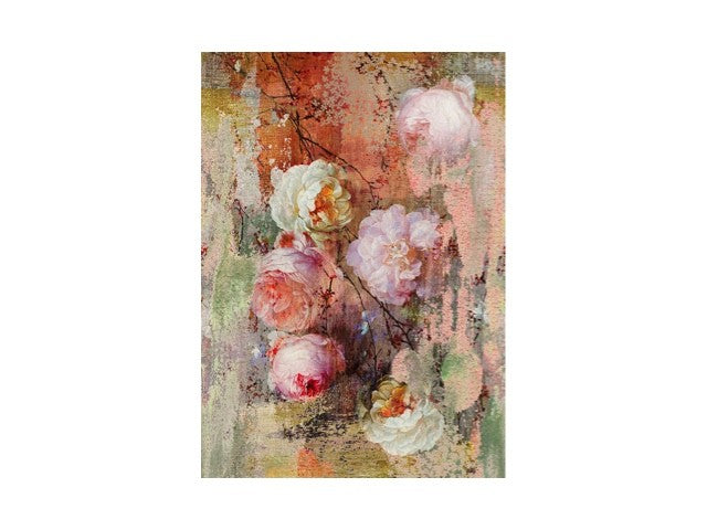 Behang roze bloemen