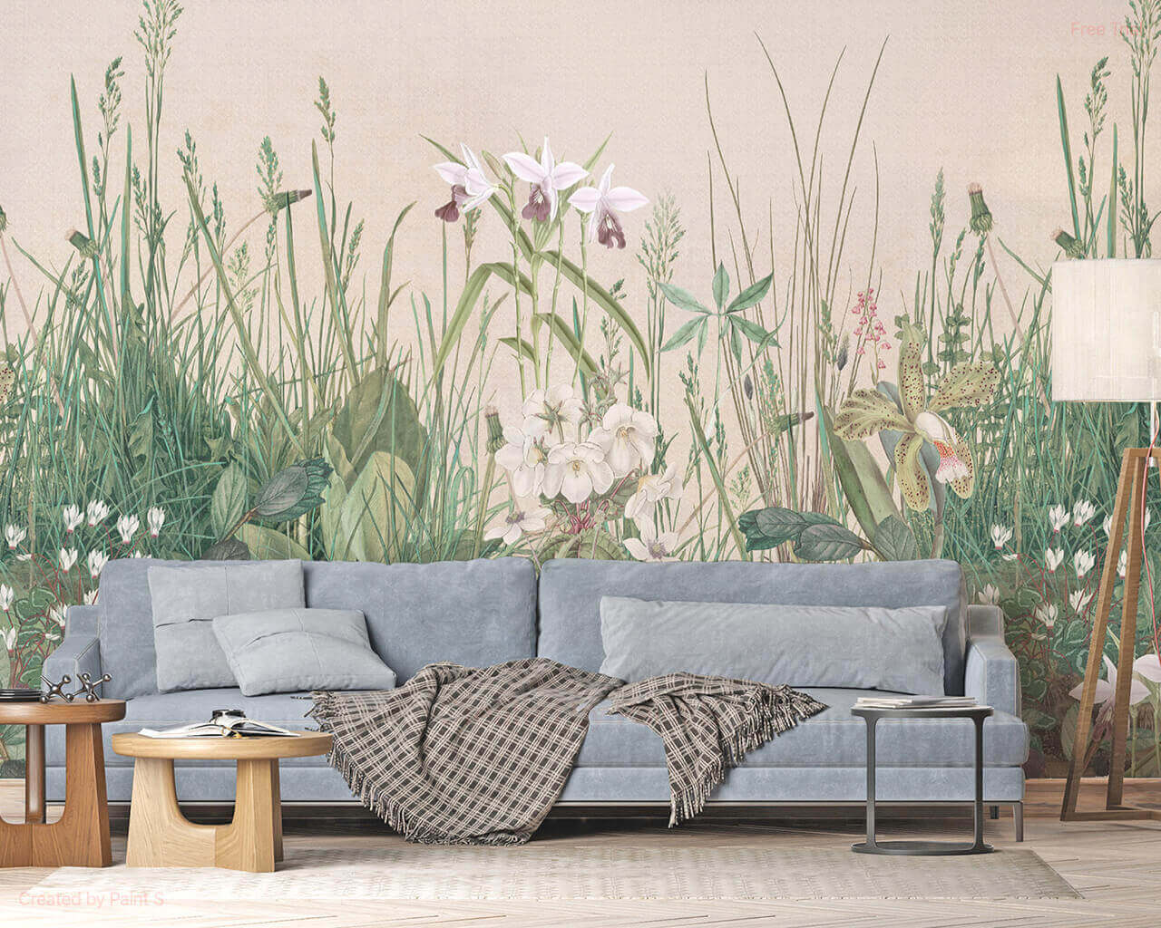 Behang Veldbloemen