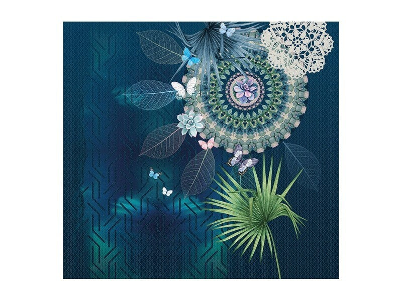Behang Vlinders Blauw