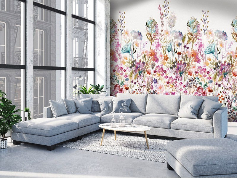 Fleurig bloemen behang