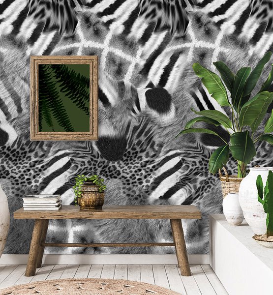 Dierenvacht behang
