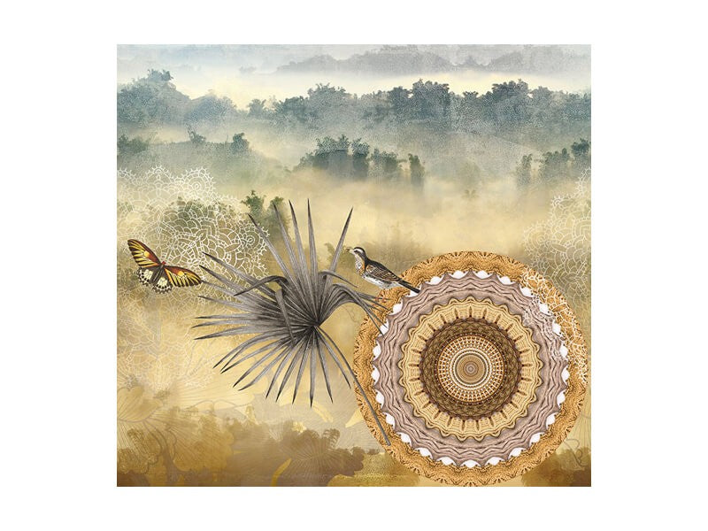 Behang Vogels en vlinders