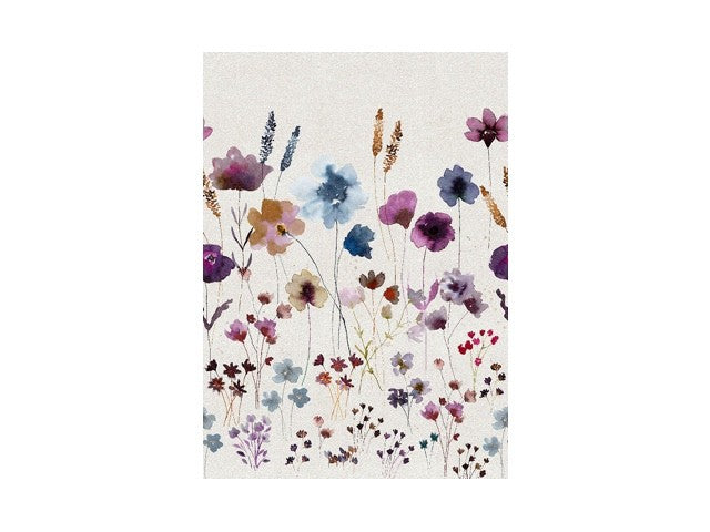 Wilde bloemen behang