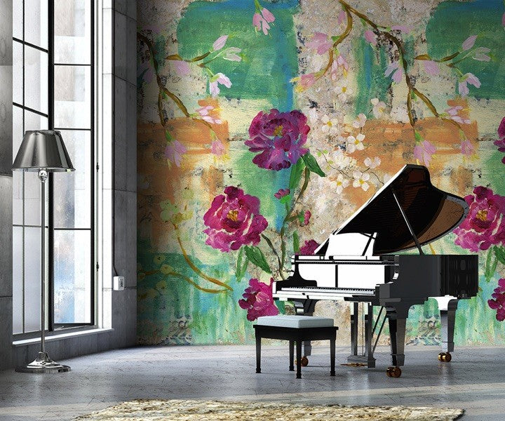 Bloemen behang
