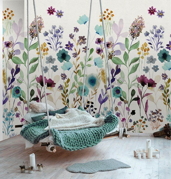 Bloemenprint behang