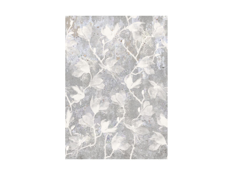 Bloemen behang wit
