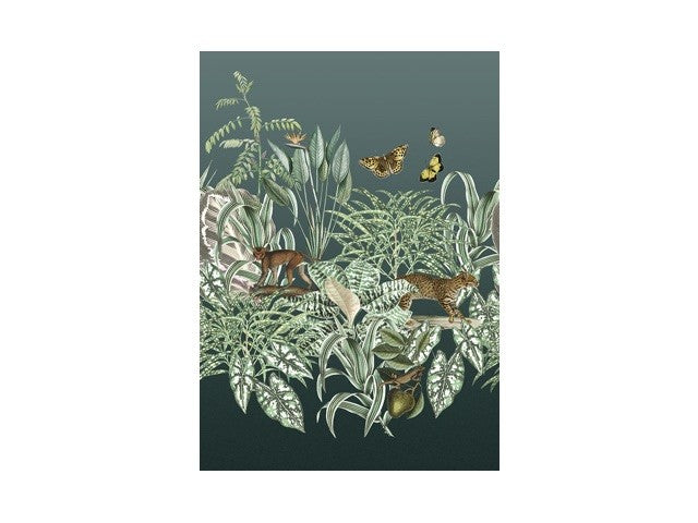 Jungle behang donker groen