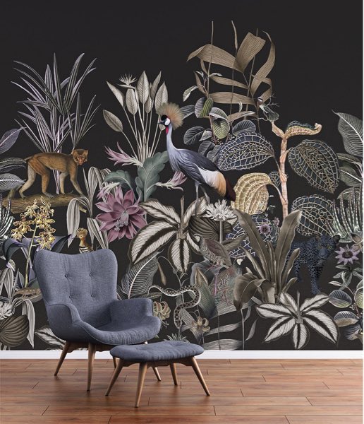 Jungle behang dierenmix