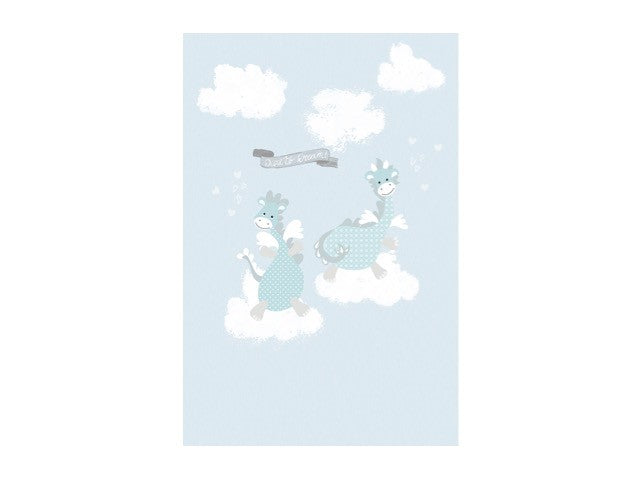 Draken kinderbehang blauw