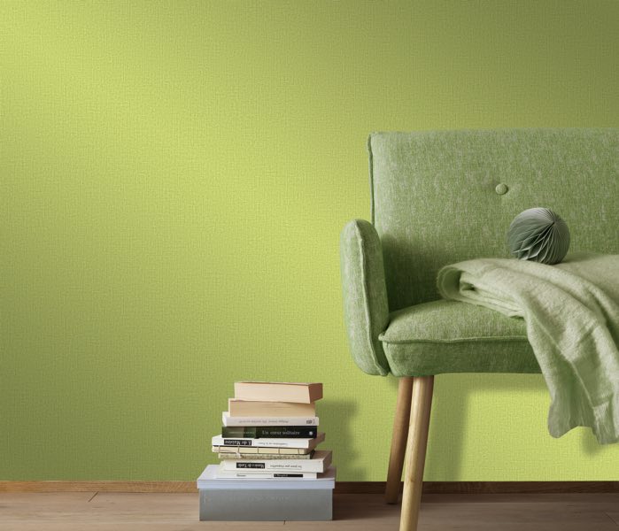 Effen behang groen