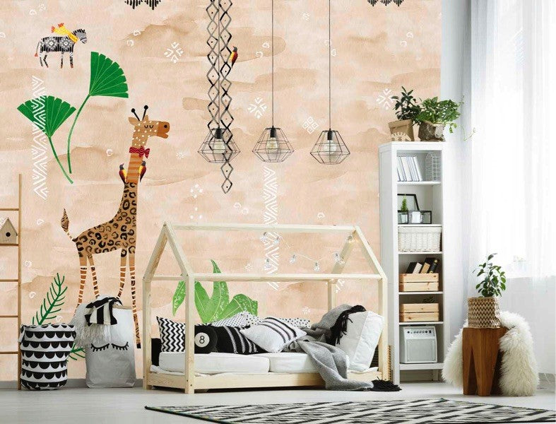 Giraffe kinderbehang