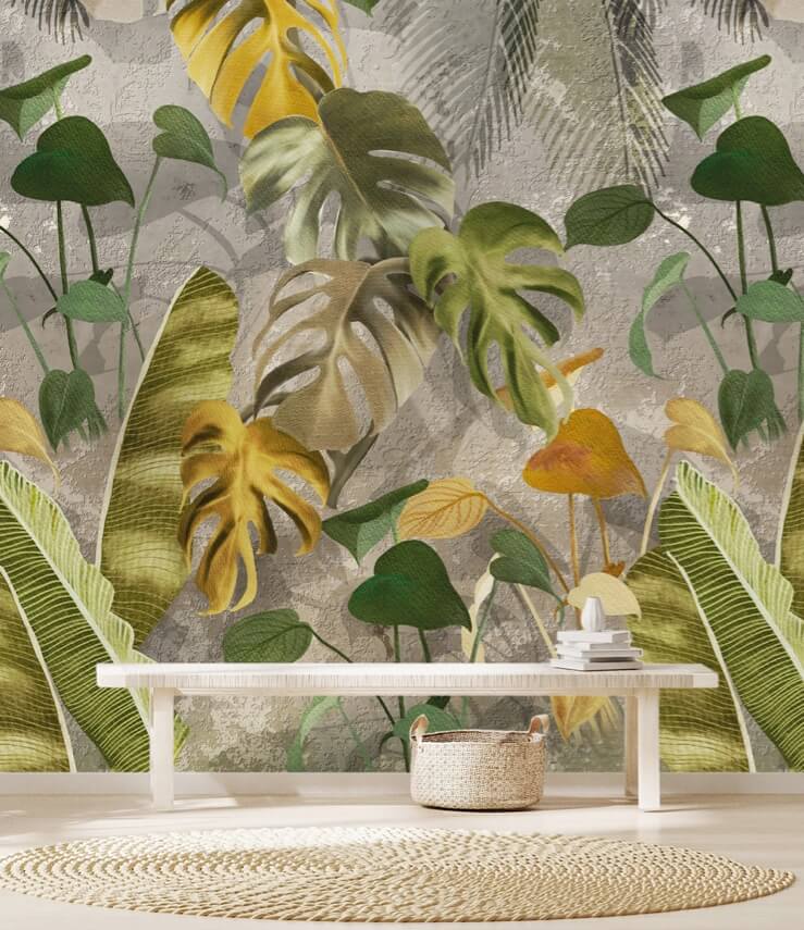 Groene Bladeren behang