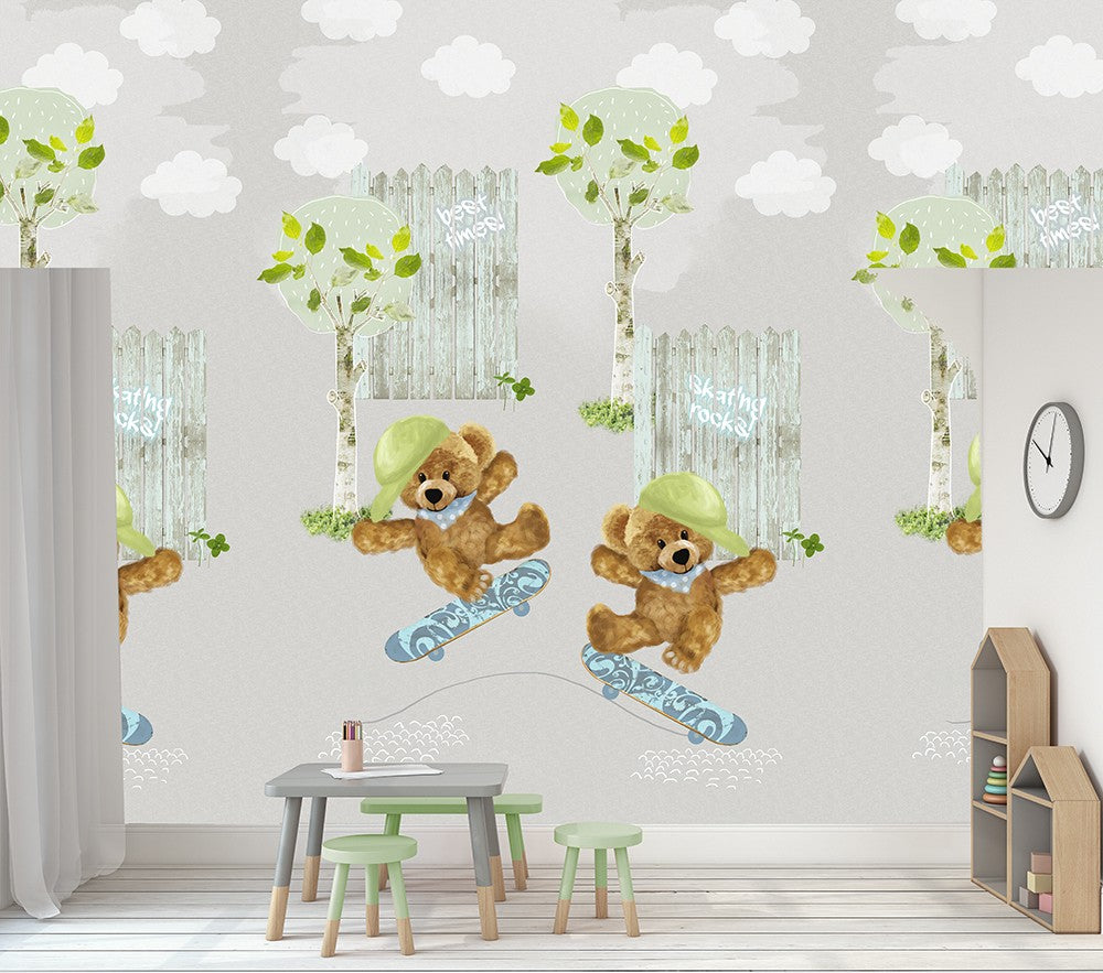 Stoer beertjes behang