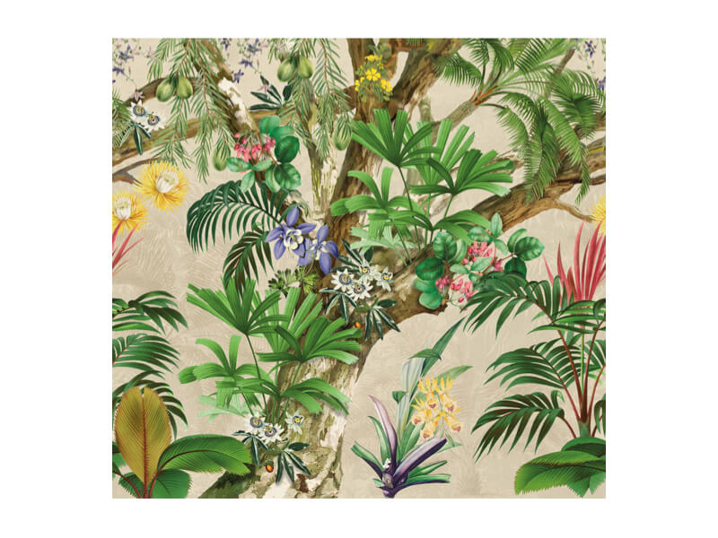 Jungle Behang Beige