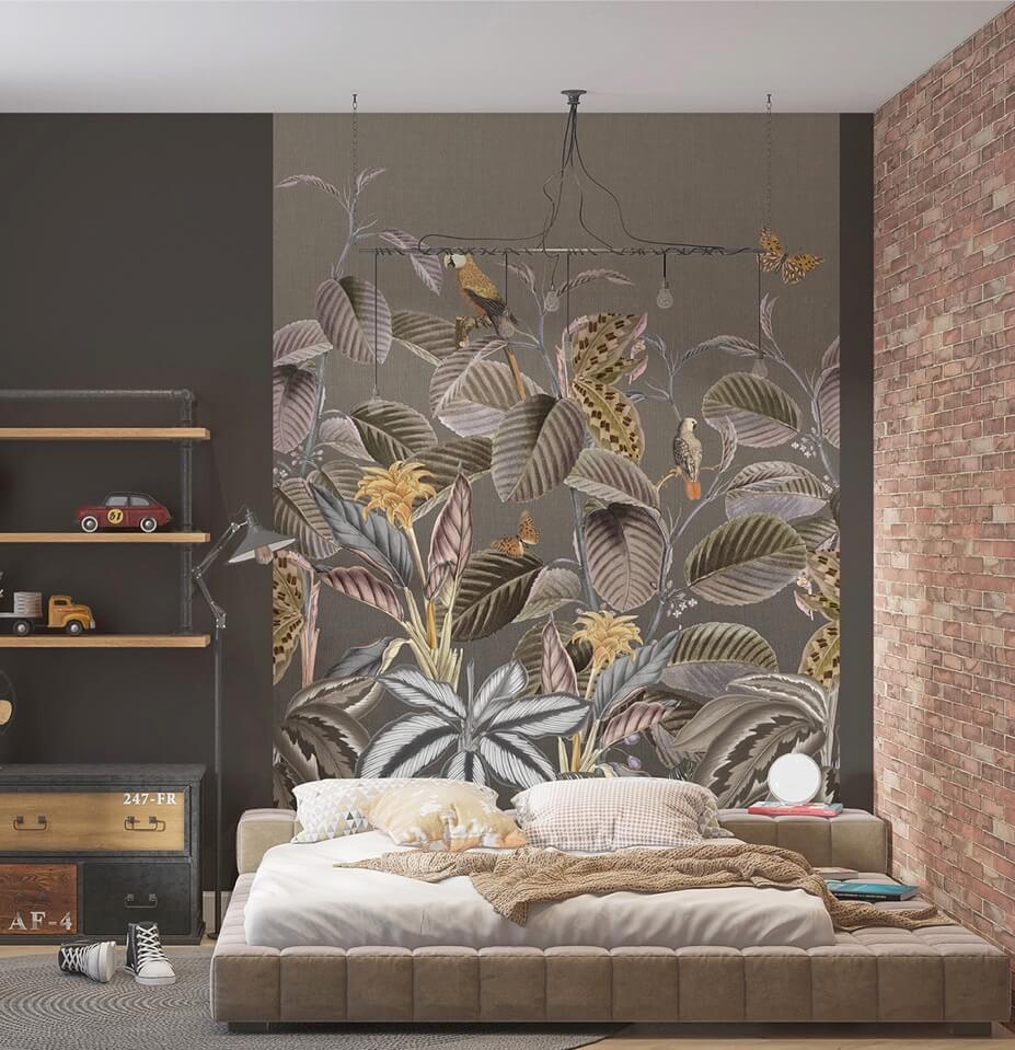 Jungle Behang Donkergroen