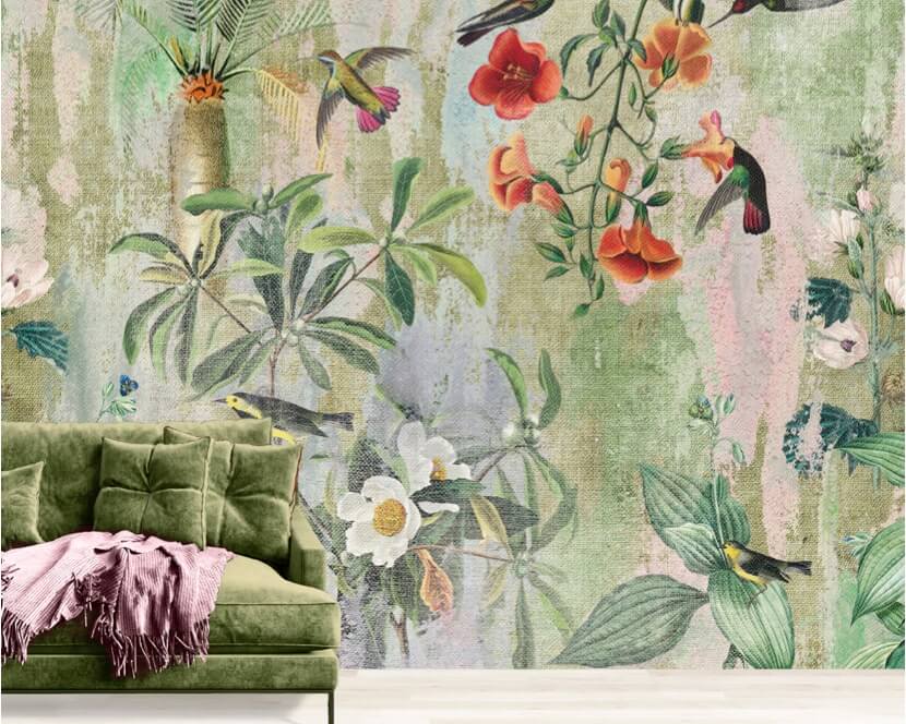 Jungle Behang Vogels
