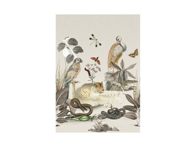 Dierenbehang grijze kleuren