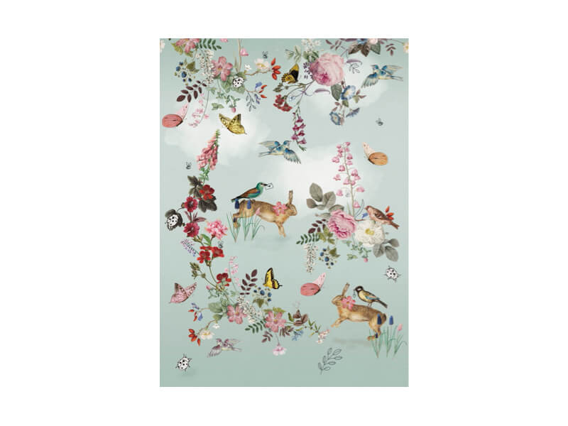 Kinderbehang dieren blauw