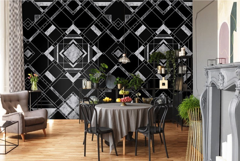 Zwart & wit marmerbehang