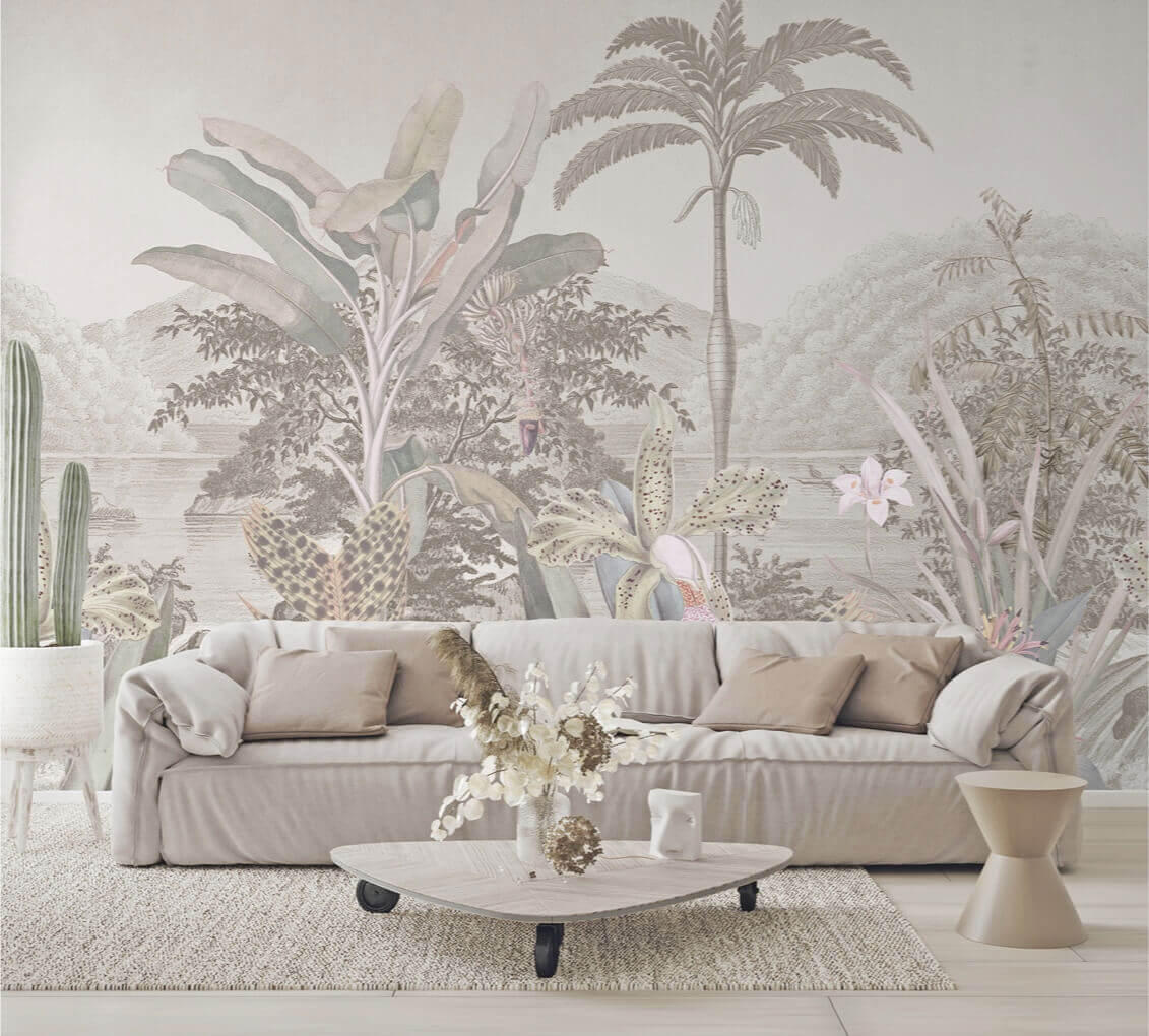 Oerwoud Behang Beige
