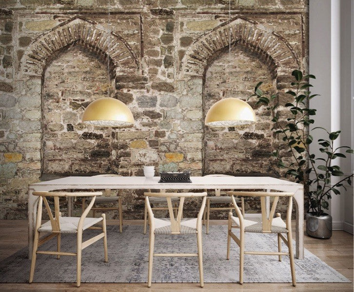 Versleten muur behang