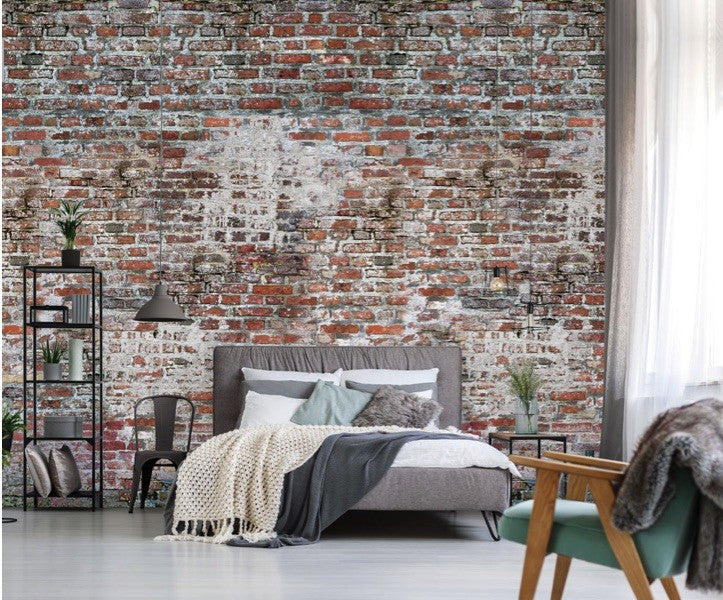 Behang oude stenen muur