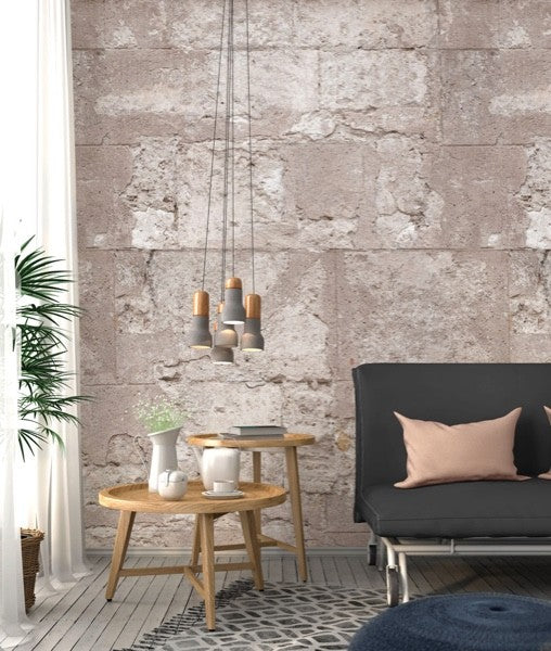 Grote tegels behang