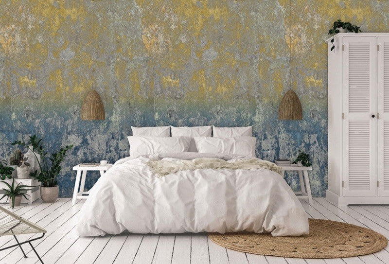 Betonlook behang groen