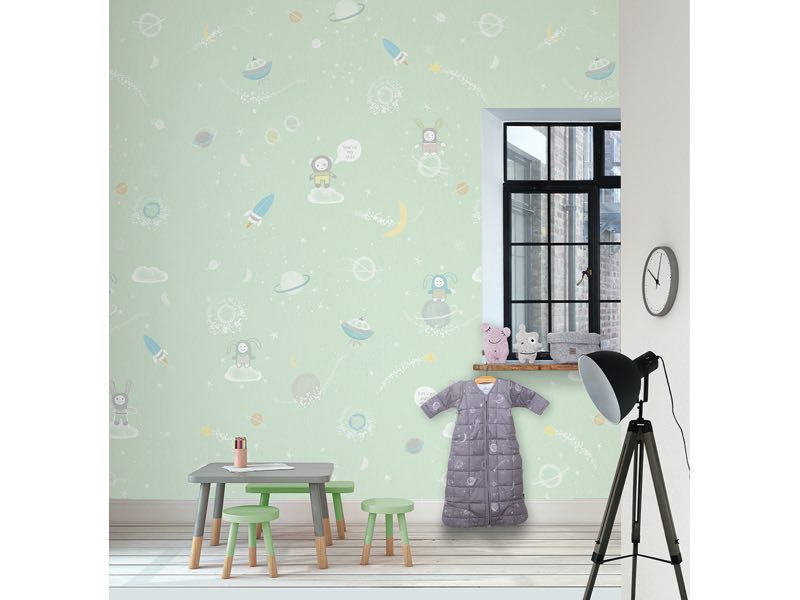 Ruimte behang groen