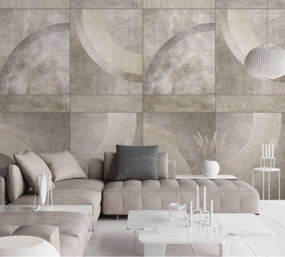 Scandinavisch behang licht gekleurd