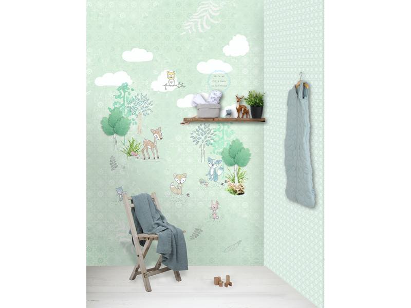 Bosdieren behang