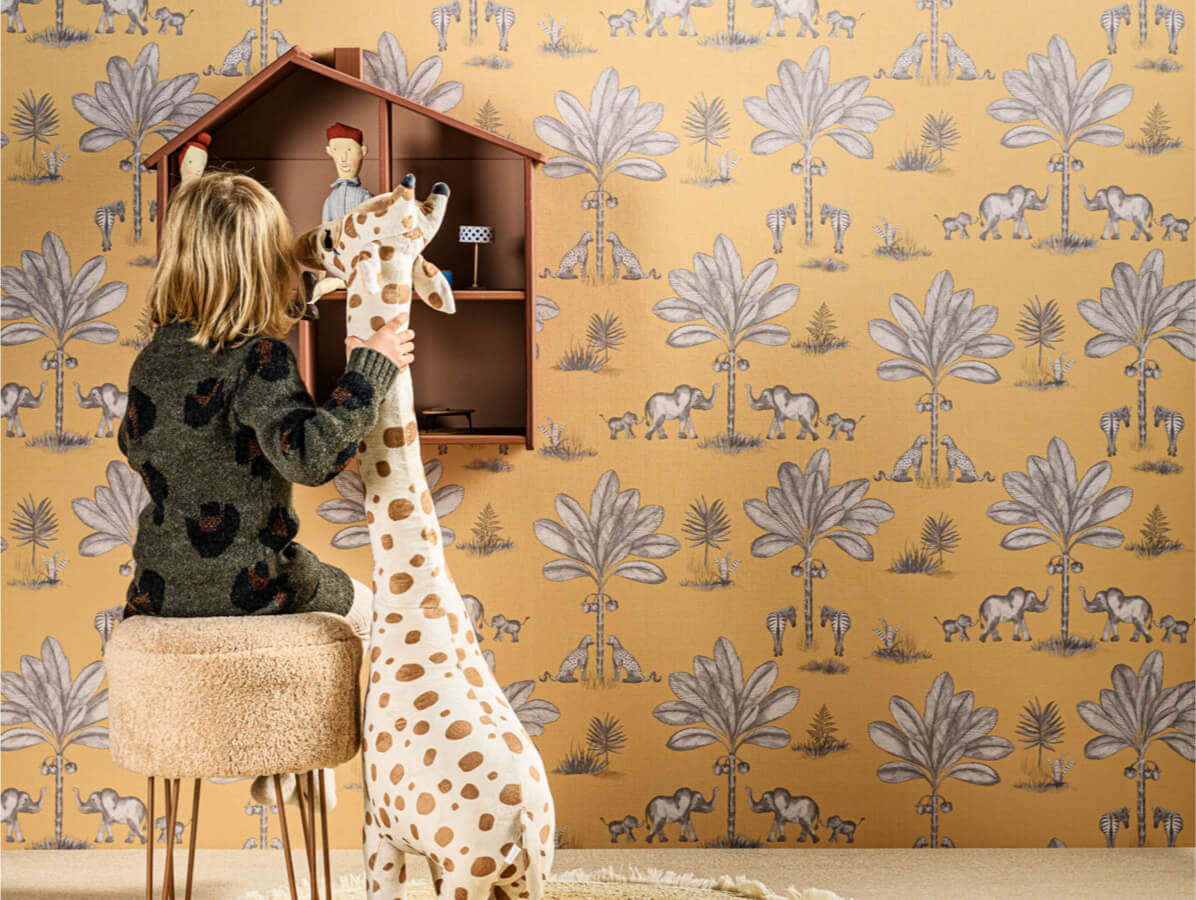 Behang safari dieren