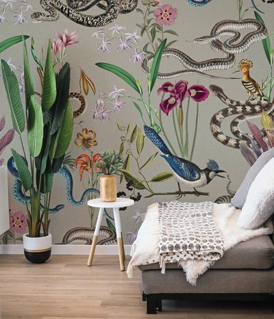 Behang dierenmix