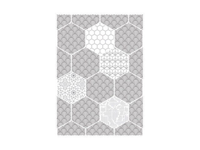 Zwart & wit hexagon behang