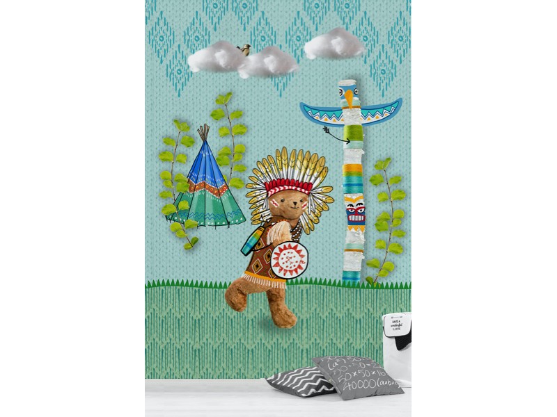 Indianen behang