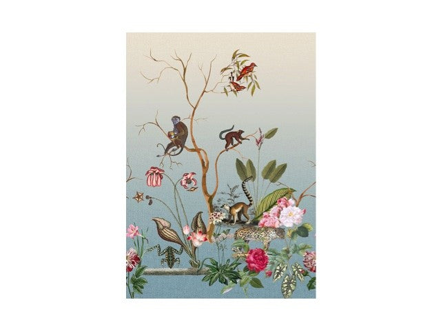 Behang dieren blauw