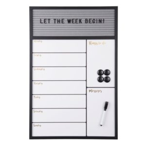 Weekplanner whiteboard