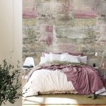 Scandinavisch behang roze tinten